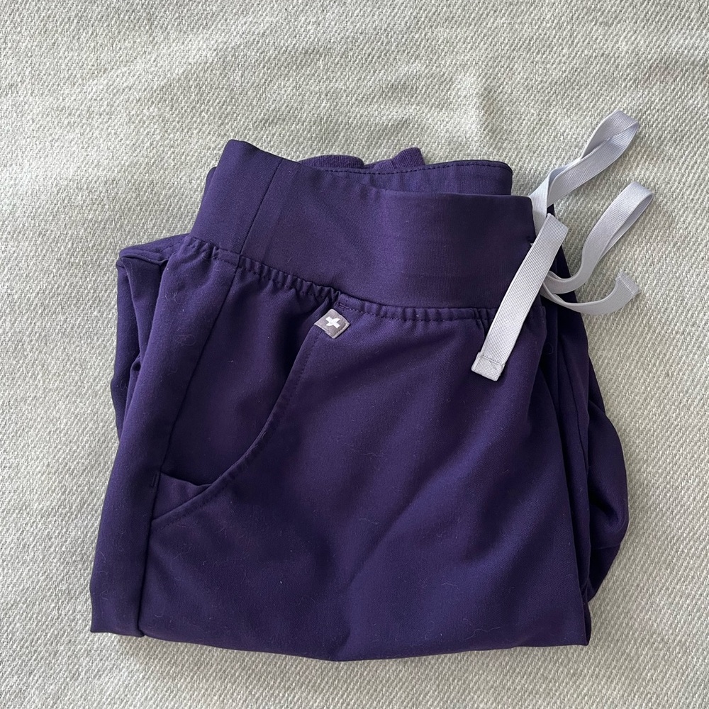 Figs Purple Jam High Waisted Zamora Joggers (S/P)